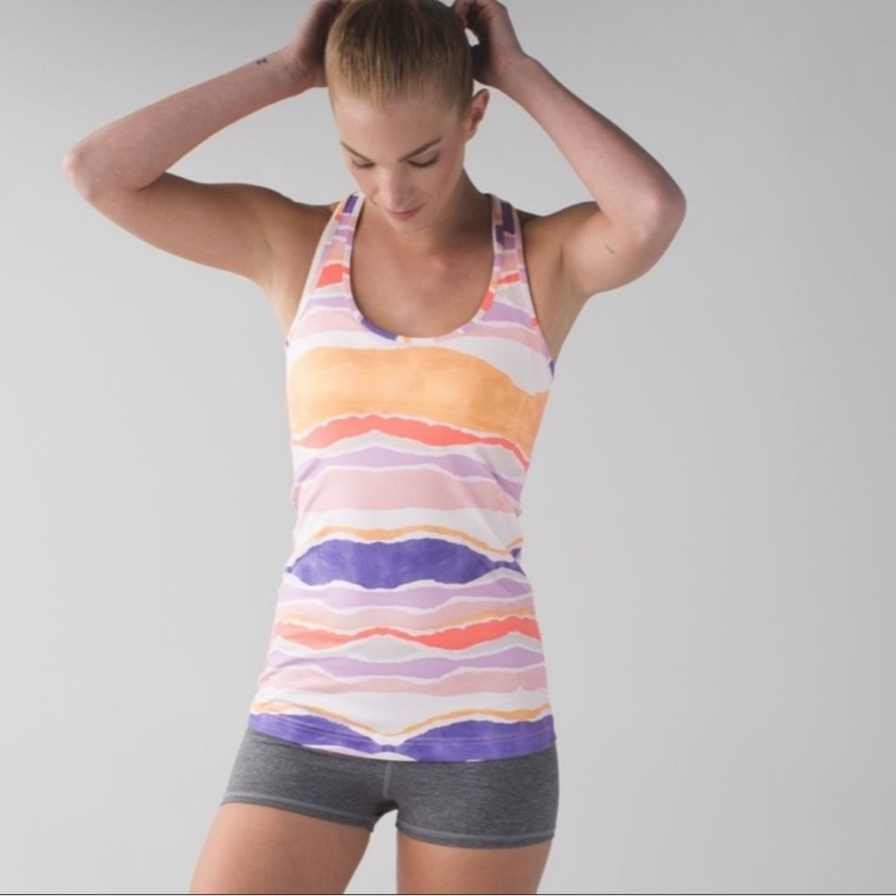 **SOLD***Lululemon racerback striped tank top